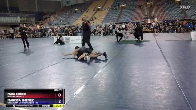 143 lbs Semis (4 Team) - Maia Crumb, Indiana Tech vs Marissa Jimenez, Oklahoma City University