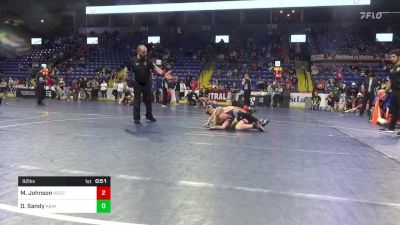 92 lbs Final - Michael Johnson, West Allegheny vs Dakota Sandy, Abington Heights