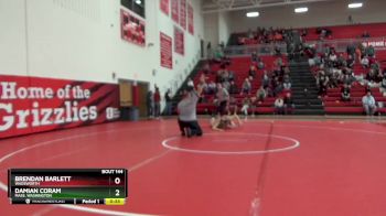 165 lbs 3rd Place Match - Damian Coram, Mass. Washington vs Brendan Barlett, Wadsworth