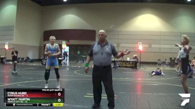 130 lbs Finals (8 Team) - Wyatt Martin, Vehicle City WC vs Cyrus Hurd, Ragin Raisins WC