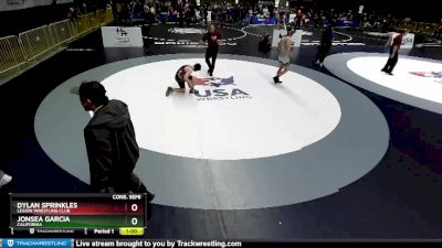 165 lbs Cons. Semi - Dylan Sprinkles, Legion Wrestling Club vs Jonsea Garcia, California