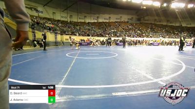 155 lbs Quarterfinal - Dresden Beard, Andover Wrestling Club vs Jaedan Adams, Cowboy Wrestling Club