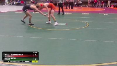 2 - 126 lbs Semifinal - Wyatt Stemberger, Clarke County vs River Smith, Glenvar