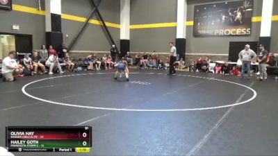 91 lbs Round 1 (4 Team) - Olivia Hay, Badger Girls Elite vs Hailey Goth, Minnesota Storm 2