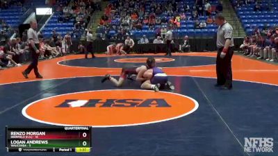 138 lbs Quarterfinals (8 Team) - Renzo Morgan, Deerfield (H.S.) vs Logan Andrews, Wauconda