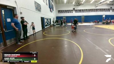 36-43 lbs 3rd Place Match - Roman Martinez, North Big Horn Rams vs Kade Good, Greybull Basin Athletic Club