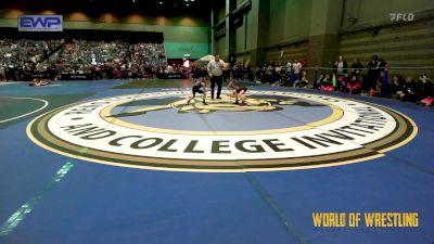 46 lbs Round Of 16 - Preslie Dickerson, Clinton Youth Wrestling vs Caroline Angel, SoCal Hammers