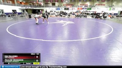 109 lbs 3rd Place Match - Mia Palumbo, Iowa Wesleyan vs Pauline Granados, McKendree University