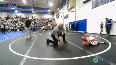 49 lbs Consi Of 4 - Brentley Baucom, Pryor Tigers vs Joey Jabben, Caney Valley Wrestling