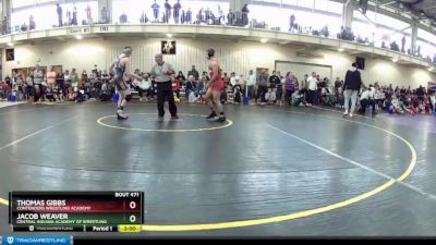 138 lbs Quarterfinal - Thomas Gibbs, Contenders Wrestling Academy vs Jacob Weaver, Central Indiana Academy Of Wrestling