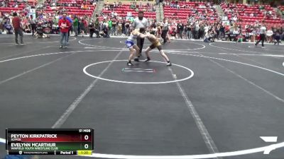 84 lbs Cons. Round 2 - Peyton Kirkpatrick, SlyFox vs Evelynn McArthur, Winfield Youth Wrestling Club