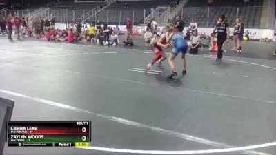 G-105 lbs Finals (2 Team) - Cierra Lear, 14U Indiana vs Zaylyn Woods, 14U Texas