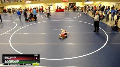 58 lbs Cons. Semi - Clayten White, Bison Wrestling Club vs Gray Meyer, Minnesota