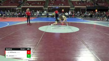 130 lbs Semifinal - Jacob Williams, Black Hills Wrestling Academy vs Madden Jensen, Rustler Wrestling Club