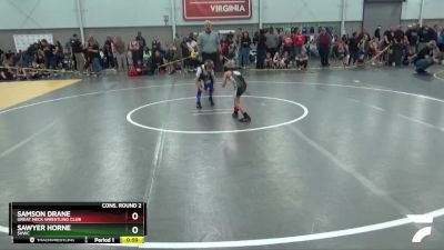 45 lbs Cons. Round 2 - Sawyer Horne, SVWC vs Samson Drane, Great Neck Wrestling Club