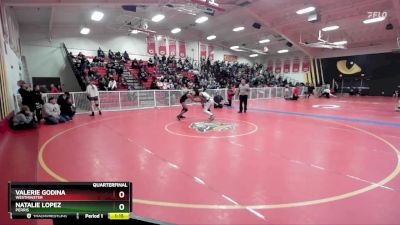 130 lbs Quarterfinal - Valerie Godina, Westminster vs Natalie Lopez, Perris