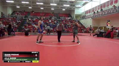 190 lbs Round 2 - Kyle Snider, Cuyahoga Valley Christian Academy vs Shane Prishak, Nordonia