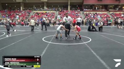 75 lbs Cons. Round 1 - Mateo Ruiz, Dodge City Wrestling Academy vs Jose Mendoza, Gray County Kids Wrestling Clu