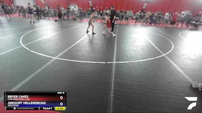 97 lbs Cons. Round 3 - Bryer Caves, Lodi Wrestling Club vs Gregory Hellendrung, Wisconsin