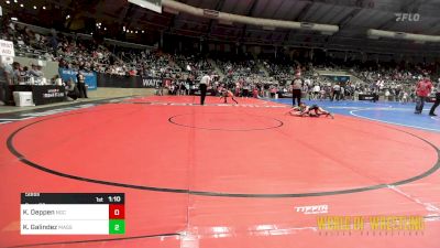 58 lbs Quarterfinal - Keb Deppen, Norman Grappling Club vs Kaiden Galindez, Massa's Maniacs