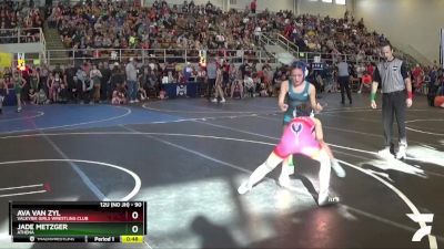 90 lbs Cons. Round 1 - Jade Metzger, Athena vs Ava Van Zyl, Valkyrie Girls Wrestling Club