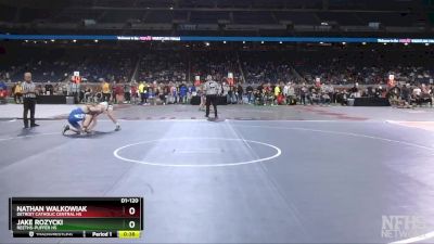 D1-120 lbs Cons. Round 2 - Nathan Walkowiak, Detroit Catholic Central HS vs Jake Rozycki, Reeths-Puffer HS