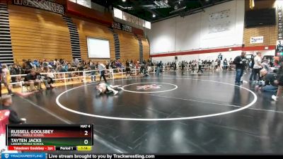 105 lbs Semifinal - Russell Goolsbey, Powell Middle School vs Tayten Jacks, Lander Middle School