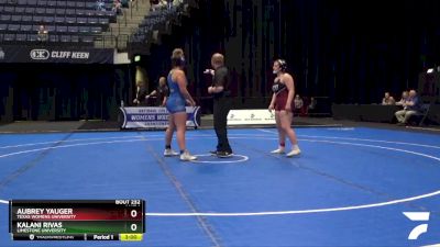 170 lbs Cons. Round 3 - Kalani Rivas, Limestone University vs Aubrey Yauger, Texas Womens University