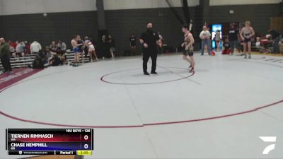 126 lbs Cons. Round 2 - Tiernen Rimmasch, WA vs Chase Hemphill, OR