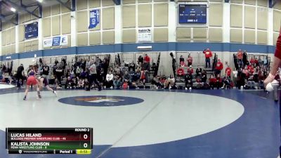 105 lbs Round 2 (4 Team) - Lucas Hiland, Bulldog Premier Wrestling Club vs Kalista Johnson, Penn Wrestling Club