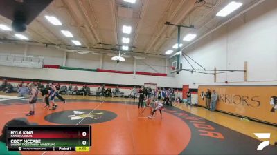 82 lbs Cons. Round 2 - Hyla King, Natrona Colts vs Cody McCabe, Lander Tiger Tough Wrestling