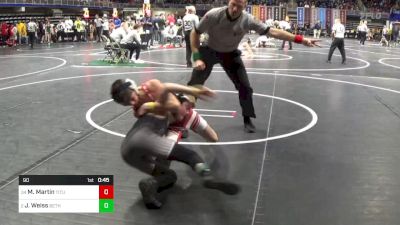 90 lbs Round Of 32 - Mason Martin, Titusville vs Jace Weiss, Beth Center