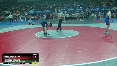 D 2 120 lbs Cons. Round 3 - Gray Melancon, Vandebilt Catholic vs Danniel Aguilar, Kenner Discovery Health Science