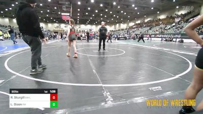 90 lbs Rr Rnd 5 - Ryleigh Sturgill, Baylor Wrestling Club vs Lily Dizon, RedWave Wrestling