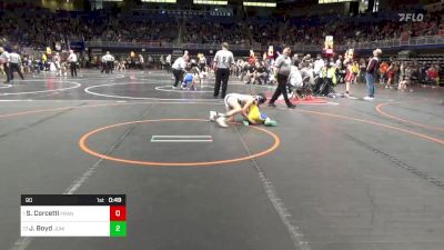 90 lbs Round Of 16 - Silas Corcetti, Franklin Regional vs John Boyd, Juniata Valley