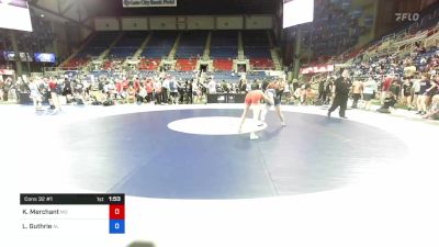 132 lbs Cons 32 #1 - Kamora Merchant, Missouri vs Leah Guthrie, Alabama