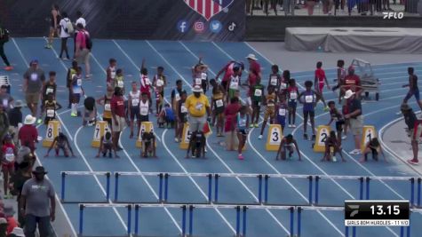 Youth Girls' 100m Hurdles Championship, Semi-Finals 8 - Age 11