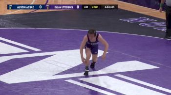 133lbs Match: Austin Assad, Michigan vs Dylan Utterback, Northwestern