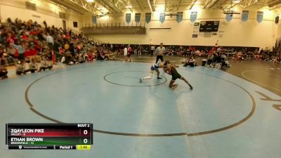 106 lbs Semis (4 Team) - Ethan Brown, Broomfield vs Zqayleon Pike, Valley