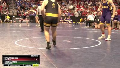 1A-215 lbs Cons. Round 2 - Wyatt Hanna, Lake Mills vs Nick Saxton, Emmetsburg