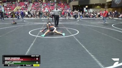 72 lbs Champ. Round 2 - Wade Hageman, Abilene Kids Wrestling Club vs Grady Langham, Honey Badger