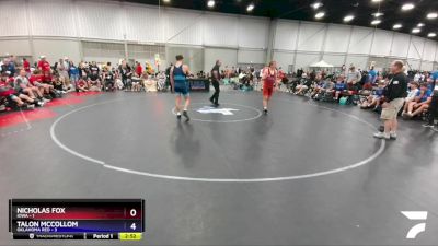 170 lbs Placement Matches (8 Team) - Nicholas Fox, Iowa vs Talon McCollom, Oklahoma Red