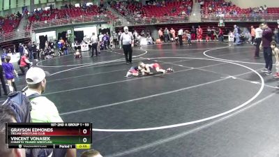 53 lbs Semifinal - Grayson Edmonds, Trojan Wrestling Club vs Vincent Vonasek, Chineeto Trained Wrestling