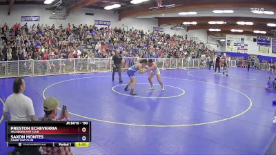 190 lbs Champ. Round 2 - Preston Echeverria, Hillsboro Mat Club vs Saxon Montes, Canby Mat Club