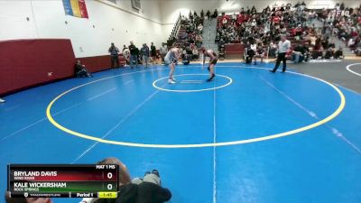 144 lbs Champ. Round 1 - Bryland Davis, Wind River vs Kale Wickersham, Rock Springs