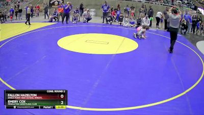 50 lbs Cons. Round 2 - Emery Cox, Pendleton Wrestling Club vs Fallon Hazelton, Eagle Point High School Wrestl