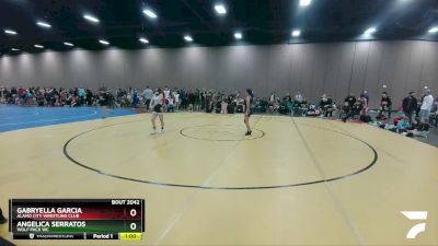 101-112 lbs Round 3 - Gabryella Garcia, Alamo City Wrestling Club vs Angelica Serratos, Wolf Pack WC