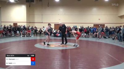 61 kg Rnd Of 64 - Owen Hansen, South Dakota vs Anthony Isek, Black Fox Wrestling Academy