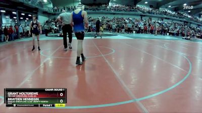 135 lbs Champ. Round 1 - Brayden Hennegin, Eagles Wrestling Club Liberty North-AAA vs Grant Holtgrewe, Tri-Cap Wrestling Club-AA