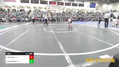 70 lbs Round Of 16 - Emilio Mireles, Prosser Wrestling Academy vs Gage Armstead, LWA 12U